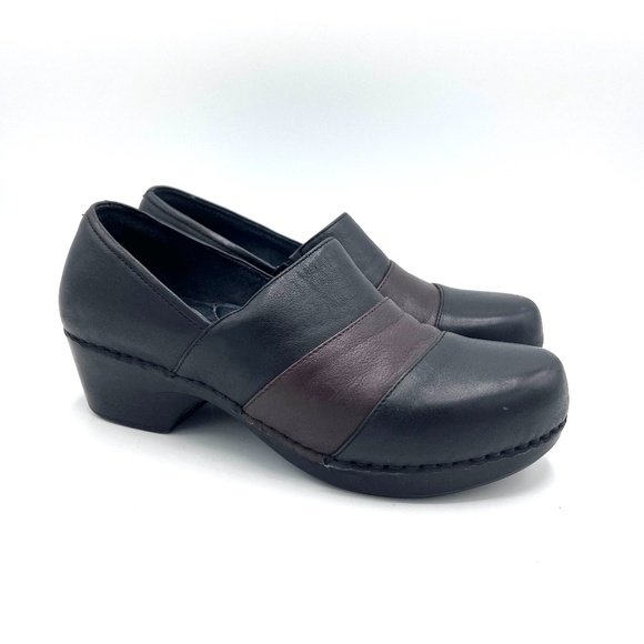 Dansko Tenley Nappa Clog Slip On Brown Black Size 38 - Picture 13 of 16